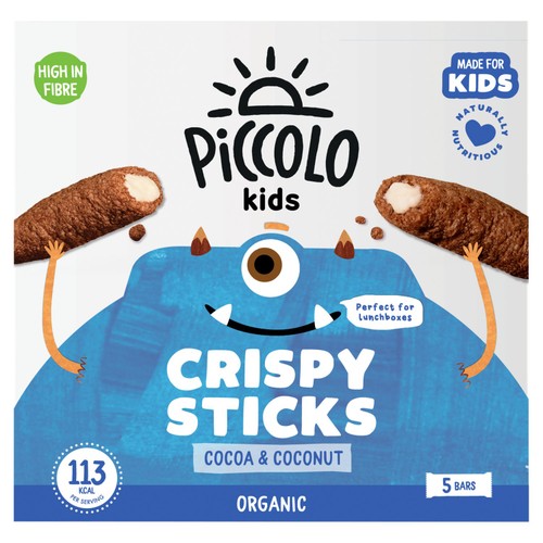Piccolo Kids Organic Cocoa & Coconut Crispy Sticks 5 x 25g thumbnail 2