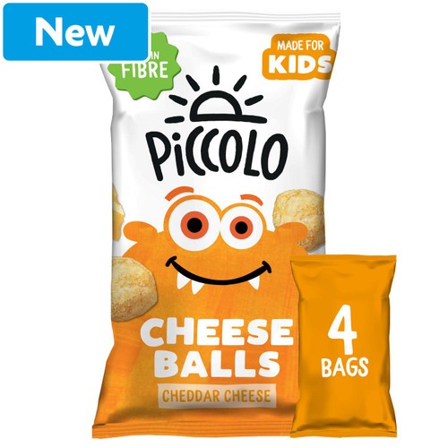 Piccolo Kids Organic Cheese Balls Cheddar Cheese 4 x 15g