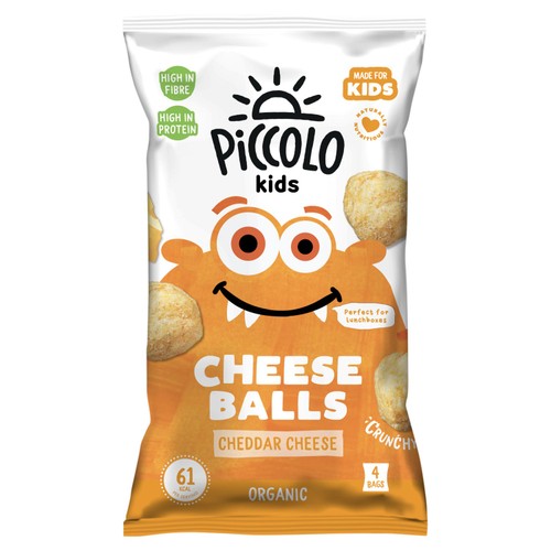 Piccolo Kids Organic Cheese Balls Cheddar Cheese 4 x 15g thumbnail 3