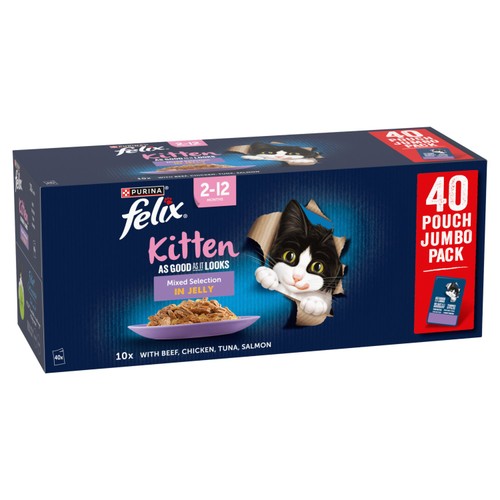 FELIX As Good As It Looks Kitten Mixed Selection In Jelly 40x85g thumbnail 3