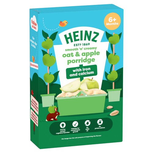 Heinz Oat & Apple Porridge 6+ Months 125g thumbnail 3