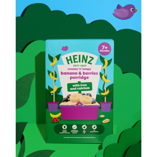 Heinz Banana Berries Porridge 7+ Months  thumbnail 2