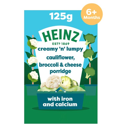 Heinz Cauliflower Broccoli & Cheese Multigrain Porridge 6+ Months 125g thumbnail 2