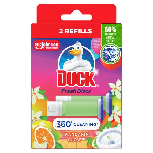 Duck Toilet Fresh Disc Refills Mandarin Glow Duo 2x36ml