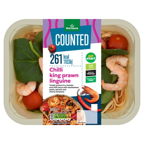 Morrisons Calorie Counted King Prawn Linguine 380g thumbnail 3