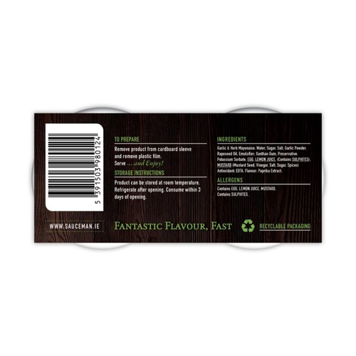 The Sauceman Garlic And Herb Dips 2x60g thumbnail 3