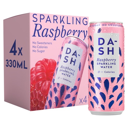 Dash Raspberry Sparkling Water 4x330ml thumbnail 2