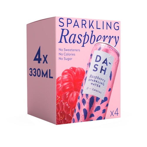 Dash Raspberry Sparkling Water 4x330ml thumbnail 3