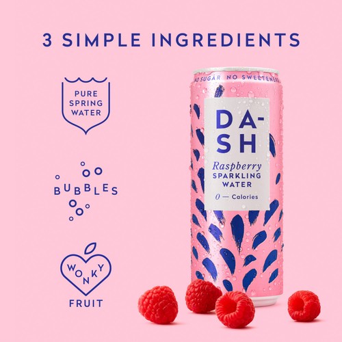 Dash Raspberry Sparkling Water 4x330ml thumbnail 5