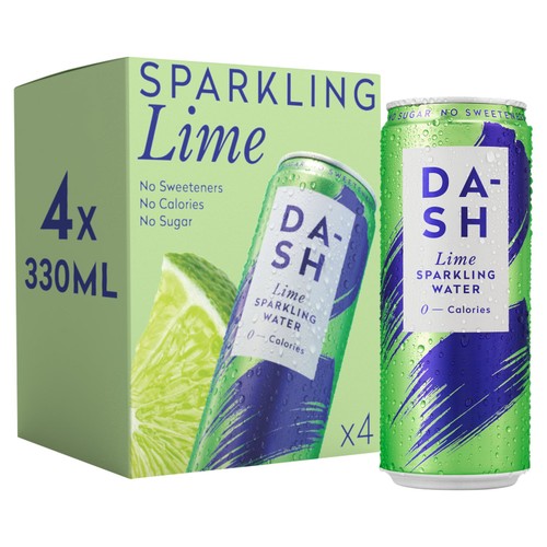 Dash Lime Sparkling Water 4x330ml thumbnail 2