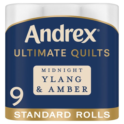 Andrex Ultimate Quilts Midnight Ylang & Amber Toilet Rolls 9 Pack