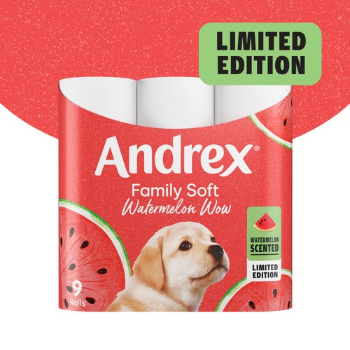 Andrex Family Soft Watermelon Toilet Tissue 9 Rolls thumbnail 4