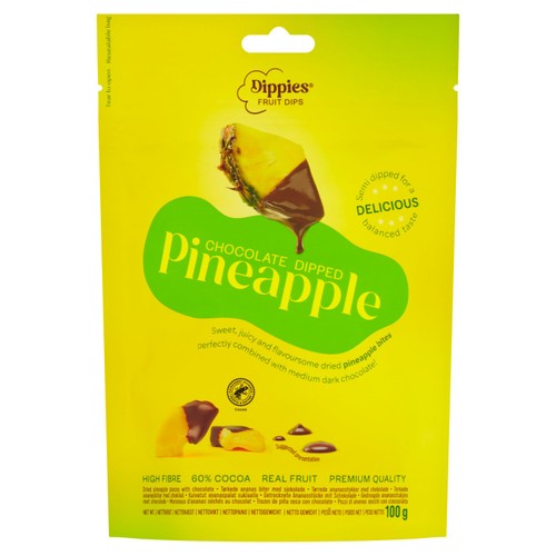 Dippies Chocolate Dipped Pineapple 100g thumbnail 2