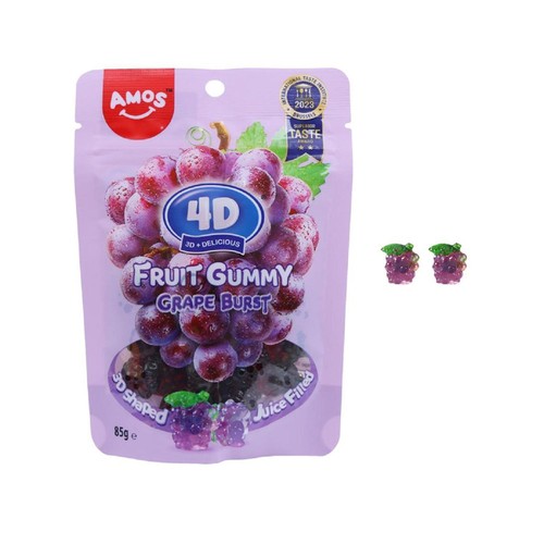 Amos 4D Fruits Gummy Grape Burst 