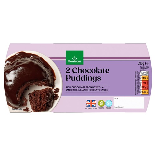 Morrisons 2 Chocolate Sponge Puddings 210g