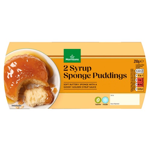 Morrisons 2 Syrup Sponge Puddings 210g