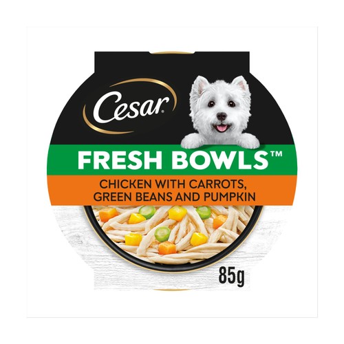 CESAR Fresh Bowl Adult Wet Dog Food with Chicken & Vegetables in Gravy 85g