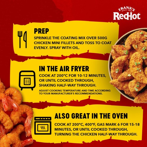 Frank's RedHot Crunch Nacho Cheese Coating Seasoning Mix 70g thumbnail 2