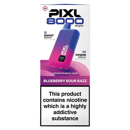 Pixl 8000 Blueberry Sour Razz 20mg Kits thumbnail 2