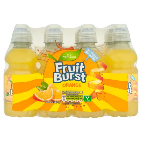 Morrisons Fruit Burst Orange 12 x 250ml