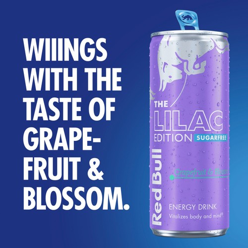 Red Bull Energy Drink Sugar Free Lilac Edition Grapefruit & Blossom 355ml thumbnail 2