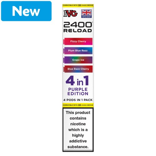 Ivg 2400 Reload 4 Pod Pack Purple Edition