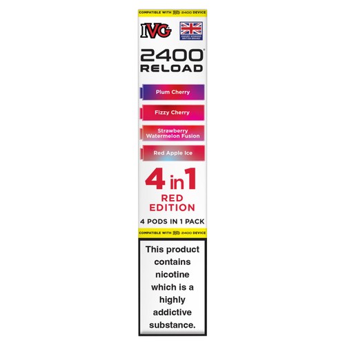 Ivg 2400 Reload 4 Pod Pack Red Edition thumbnail 2