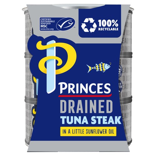 Princes Drained Tuna Steak In Sunflower Oil 