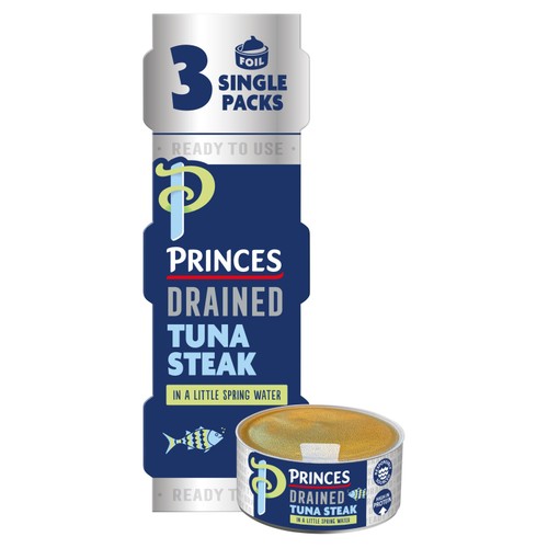 Princes Drained Tuna Steak in a Little Spring Water 3x60g thumbnail 2