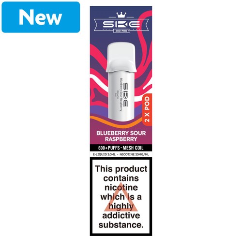 Ske Crystal 600 Pro Pods Blueberry Sour Raspberry