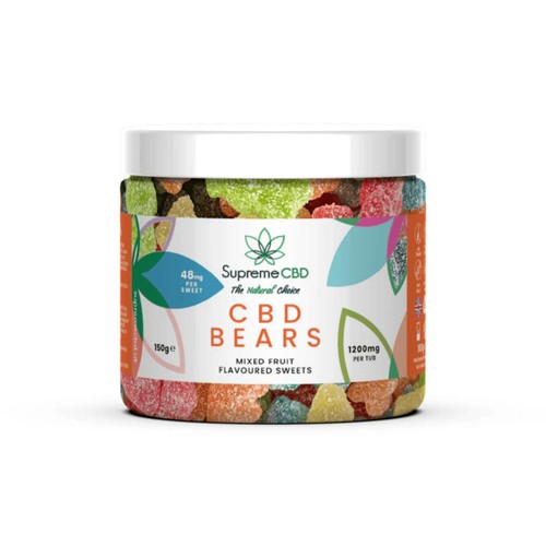 Supreme CBD Super Strength Gummy Bears 48mg Tub thumbnail 2