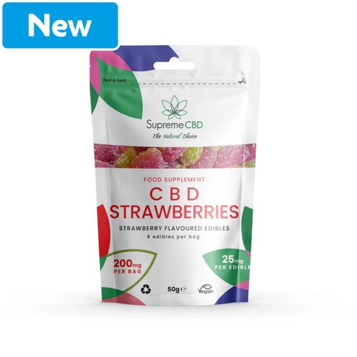 Supreme CBD Gummy Strawberries 25mg Grab Bag
