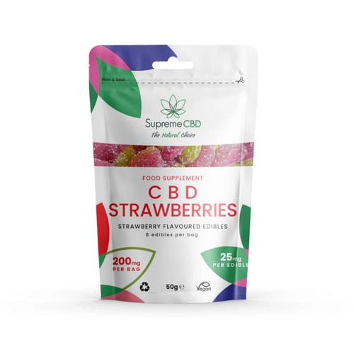 Supreme CBD Gummy Strawberries 25mg Grab Bag thumbnail 2