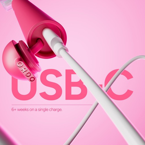 Ordo Sonic Edge Rechargeable Toothbrush Paradise Pink thumbnail 4