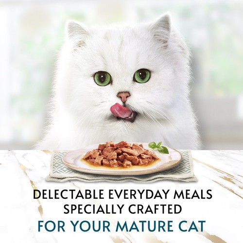 GOURMET Perle Senior 7+ Mini Fillets in Gravy Wet Cat Food 12x85g thumbnail 3