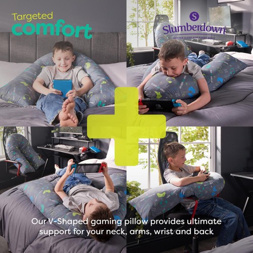 Slumberdown V-Shaped Gaming Support Pillow thumbnail 2