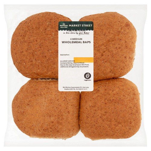 Morrisons  Wholemeal Baps