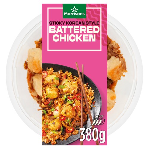 Morrisons Pan Asian Sticky Korean Battered Chicken & Spicy Rice 380g thumbnail 2
