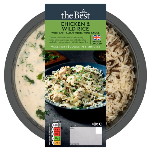 Morrisons The Best Chicken, Wild Rice & Italian White Wine Sauce 400g