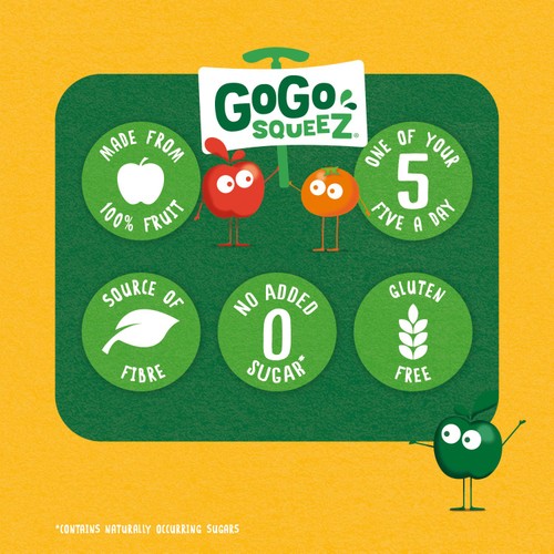 GoGo squeeZ Fruit Smoothie Snack Multifruit 4 x 90g thumbnail 3