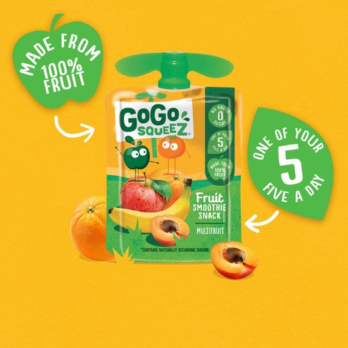 GoGo squeeZ Fruit Smoothie Snack Multifruit 4 x 90g thumbnail 4