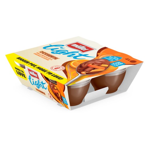 Muller Light Desserts Milk Chocolate & Orange Flavour 4 x 90g (360g) thumbnail 3