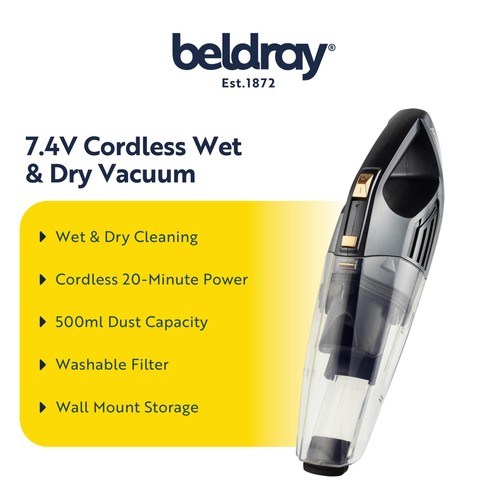 Beldray Wet and Dry Cordless Handheld Vac thumbnail 3
