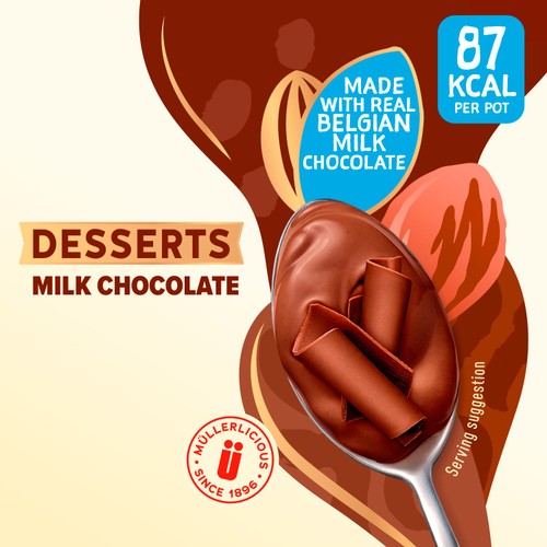 Muller Light Desserts Milk Chocolate 4 x 90g (360g) thumbnail 3