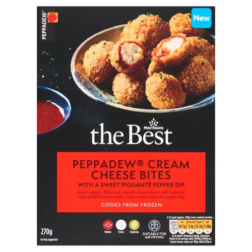 Morrisons The Best Peppadew Cream Cheese Bites With Sweet Pepper Dip   270g