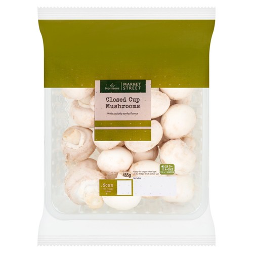 Morrisons British Closed Cup Mushrooms 465g