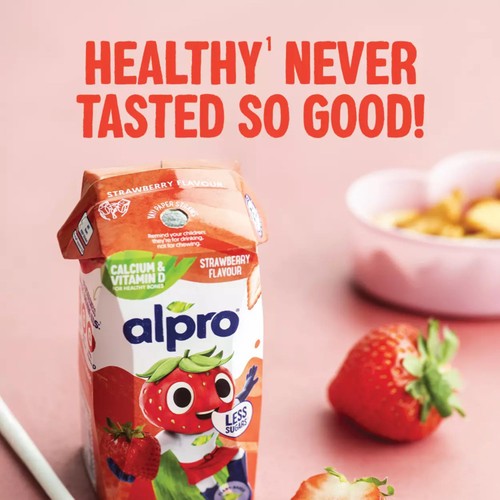 Alpro Kids Soya Strawberry Long Life Dairy Free Drink 200ml thumbnail 4