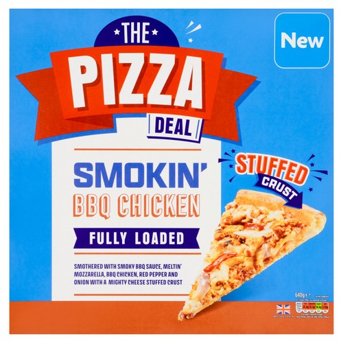 The Pizza Deal Fully Loaded Smokin' BBQ Chicken Stuffed Crust 640g