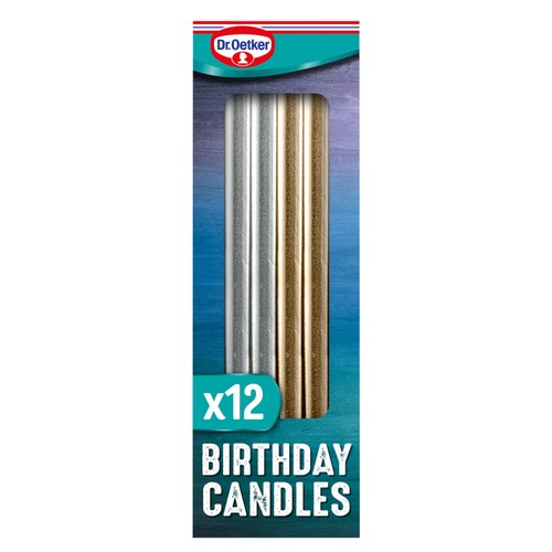 Dr. Oetker 12 Metallic Birthday Candles thumbnail 4