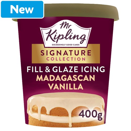 Mr Kipling Signature Baking Madagascan Vanilla Fill & Glaze Cake Icing 400g